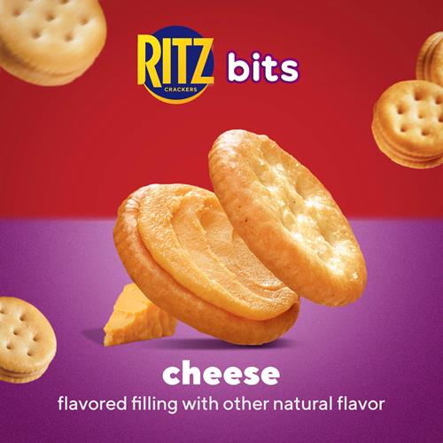 Ritz Bits Cheese Sandwich Crackers, Lunch Snacks, 10 Snack Packs