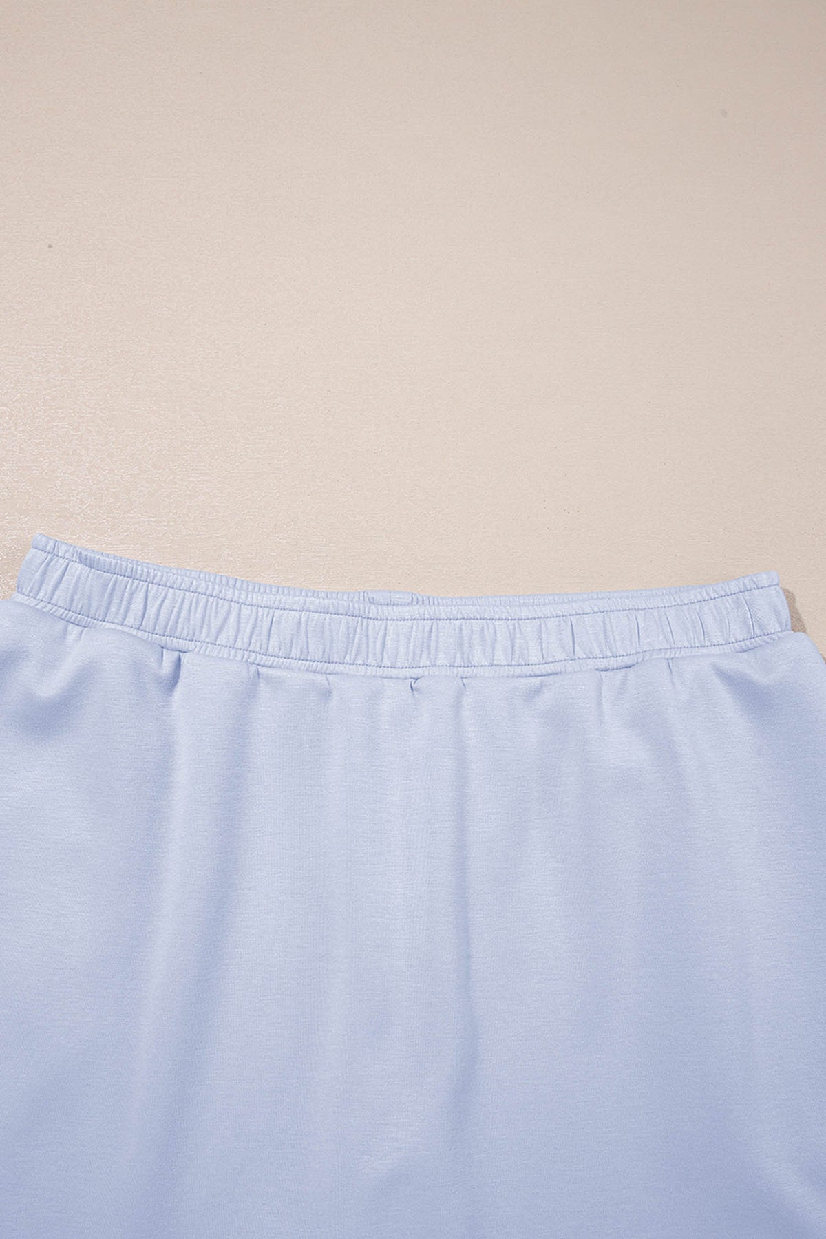 Beau Blue Puff Sleeve Pearl Embellished Scallop Trim Top 2 Piece Skort Set