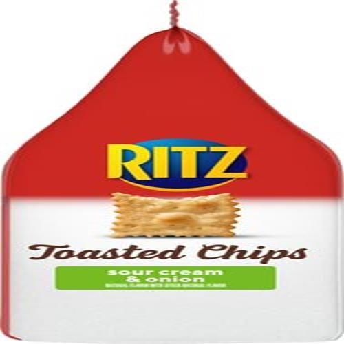 Ritz Toasted Chips Sour Cream And Onion Crackers, Party Snacks, 8.1 Oz