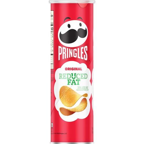 Pringles Potato Crisps Chips, Lunch Snacks, On-The-Go Snacks, Reduced Fat, 4.9Oz Can (1 Can)