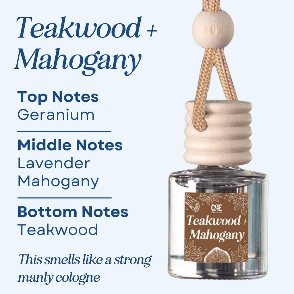 Teakwood + Mahogany Scented Car Freshener