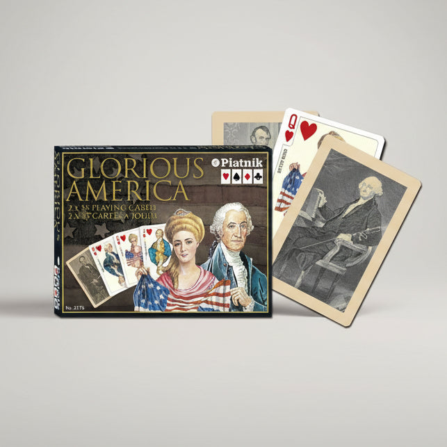 Piatnik Glorious America Double Deck Set – American Presidents & Icons