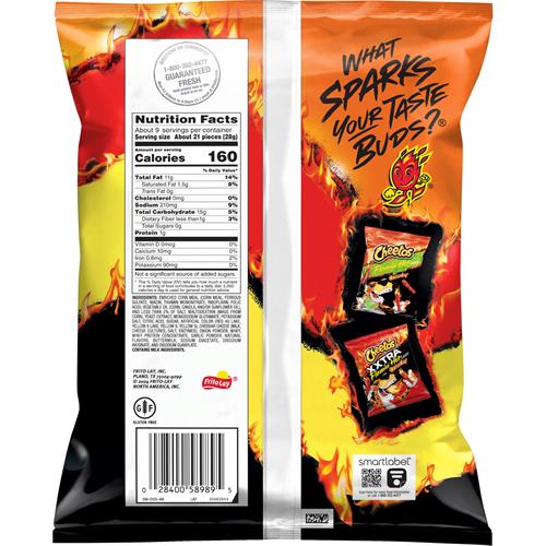 Cheetos Flamin Hot Chips, Gluten Free Snacks, 8.5Oz Bag