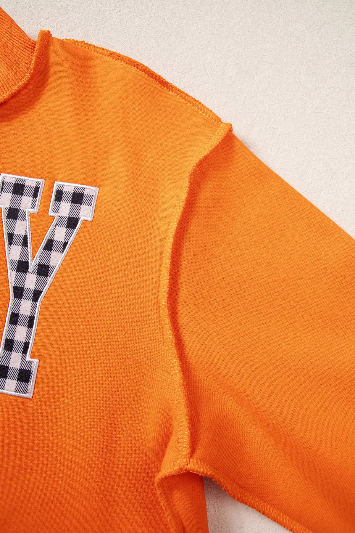 Gray PRAY Polka Dot Embroidered Mock Neck Sweatshirt