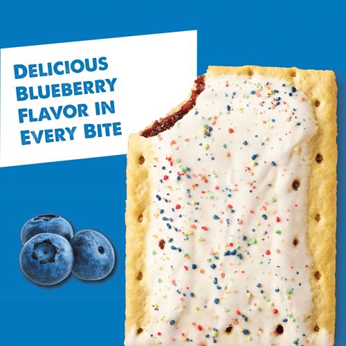 Pop-Tarts Toaster Pastries, Breakfast Foods, Kids Snacks, Frosted Blueberry, 13.5Oz Box (8 Pop-Tarts)