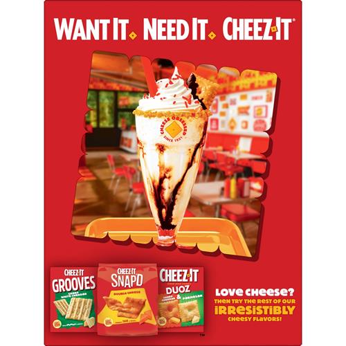 Cheez-It Cheese Crackers, Baked Snack Crackers, Lunch Snacks, Hot And Spicy, 12.4Oz Box (1 Box)