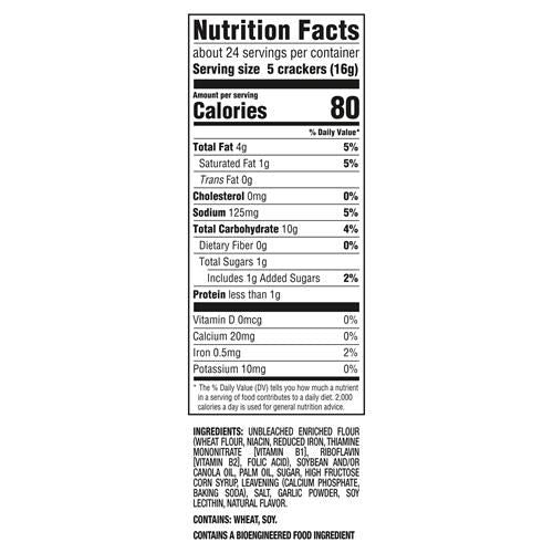 Ritz Garlic Butter Crackers, Snacks For Kids And Adults, Lunch Snacks, 13.7 Oz