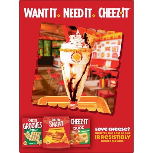Cheez-It Cheese Crackers, Baked Snack Crackers, Office And Kids Snacks, Pepper Jack, 12.4Oz Box (1 Box)