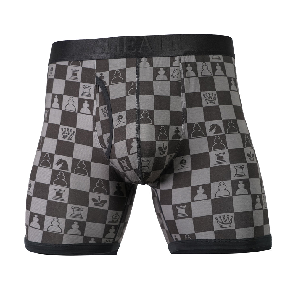 SHEATH 4.0 Bamboo Chess Grandmaster Men's Pouch Boxer Brief 5"