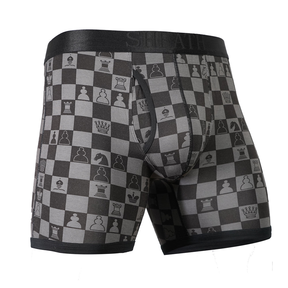 SHEATH 4.0 Bamboo Chess Grandmaster Men's Pouch Boxer Brief 5"