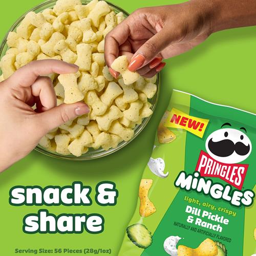 Pringles Mingles Puffed Snacks, Dill Pickle And Ranch, Salty Snacks, 5.5Oz Bag (1 Bag)