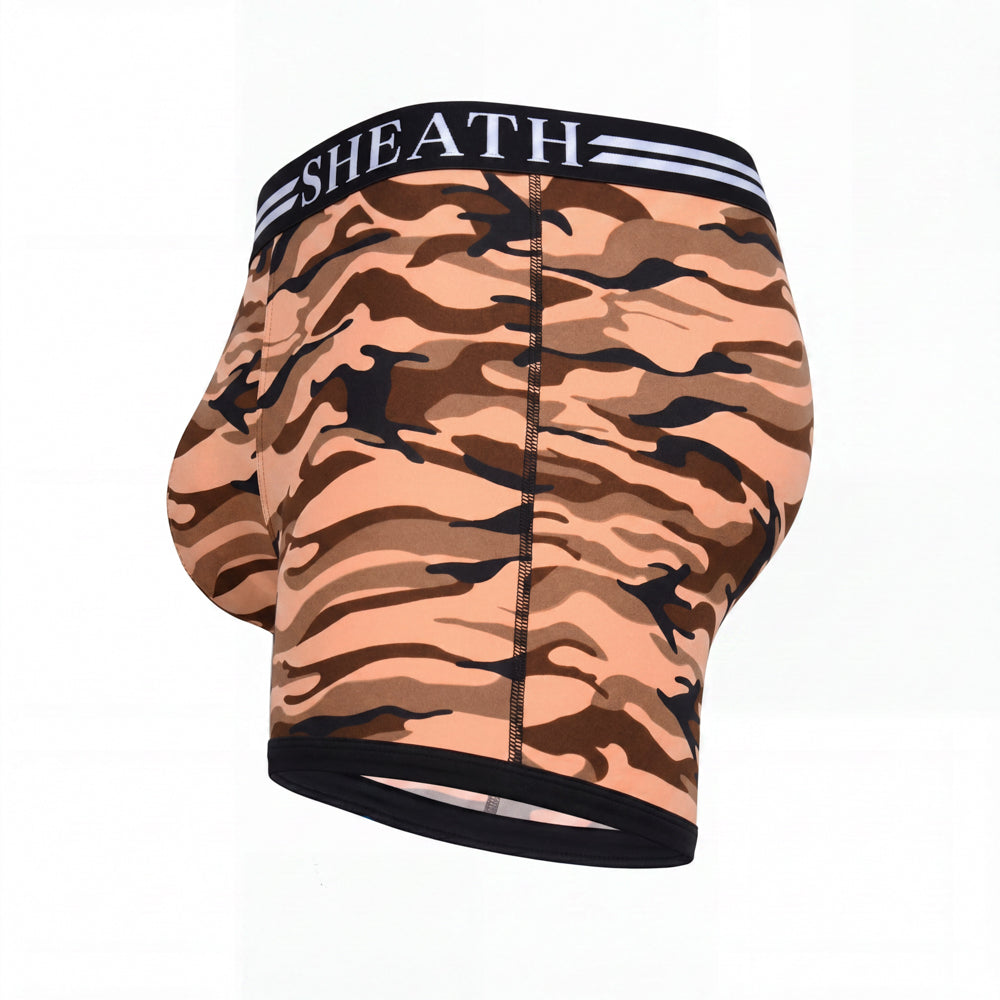 SHEATH 4.0 Polyester Camo Men's Pouch Boxer Brief 5"