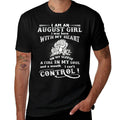 Im An August Girl I Was Born With My Heart On My Sleeve  Heathered Texture T-Shirt