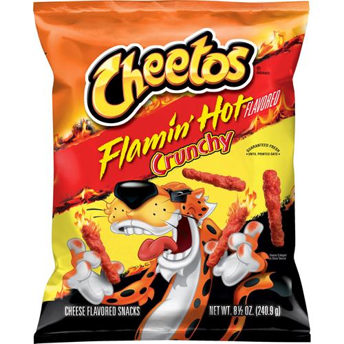 Cheetos Flamin Hot Chips, Gluten Free Snacks, 8.5Oz Bag