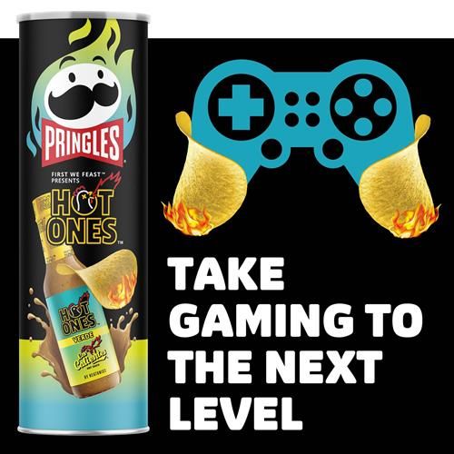 Pringles Hot Ones Los Calientes Potato Crisps Chips, Verde, Spicy Snacks, Hot Sauce Inspired, 5.5Oz Can (1 Can)?