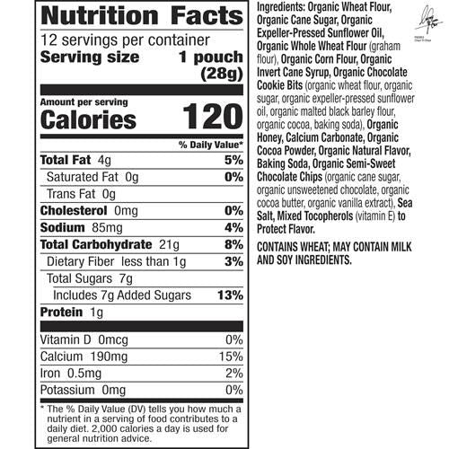 Annies Organic Friends Bunny Grahams, Chocolate Chip, Chocolate, And Honey Baked Graham Snacks, 12 Pouches, 12 Oz
