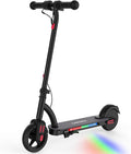 Caroma Electric Scooter for Kids Ages 6-12,150W/180WMotor,10 MPH Max Speed & 7 Miles,Colorful Lights,Adjustable Height & Speed,LED Display,Foldable Kids Electric Scooter 132 Lbs Max Load,Idea Gift