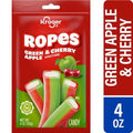 Kroger Green and Cherry Apple Ropes Candy Bag 4 oz
