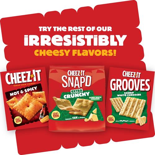 Cheez-It Duoz Baked Snack Crackers, Lunch Snacks, Sharp Cheddar And Parmesan, 12.4Oz Box (1 Box)