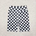 Children Checkered Flag Biker Shorts