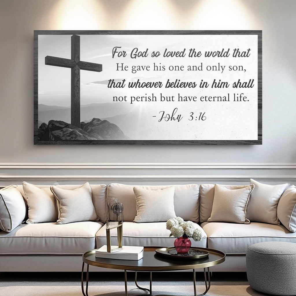 John 3:16: For God So Loved The World Faith Sign V