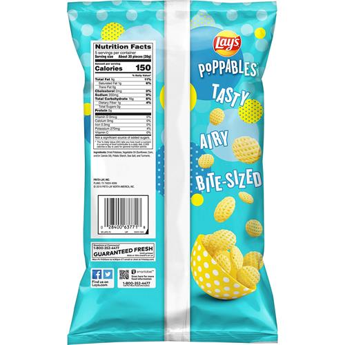 Lays Poppables Potato Snacks Sea Salted, 5 Oz