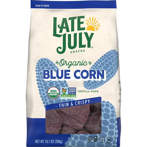 Late July Snacks Organic Blue Corn Tortilla Chips, 10.1 Oz