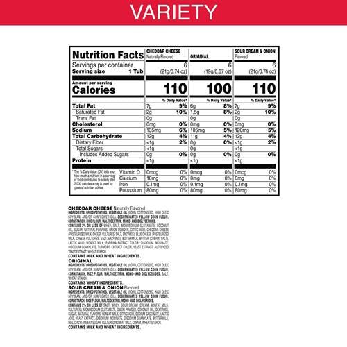 Pringles Potato Crisps Chips, Lunch Snacks, On-The-Go Snacks, Snack Stacks, Variety Pack, 12.9Oz Box (18 Cups)