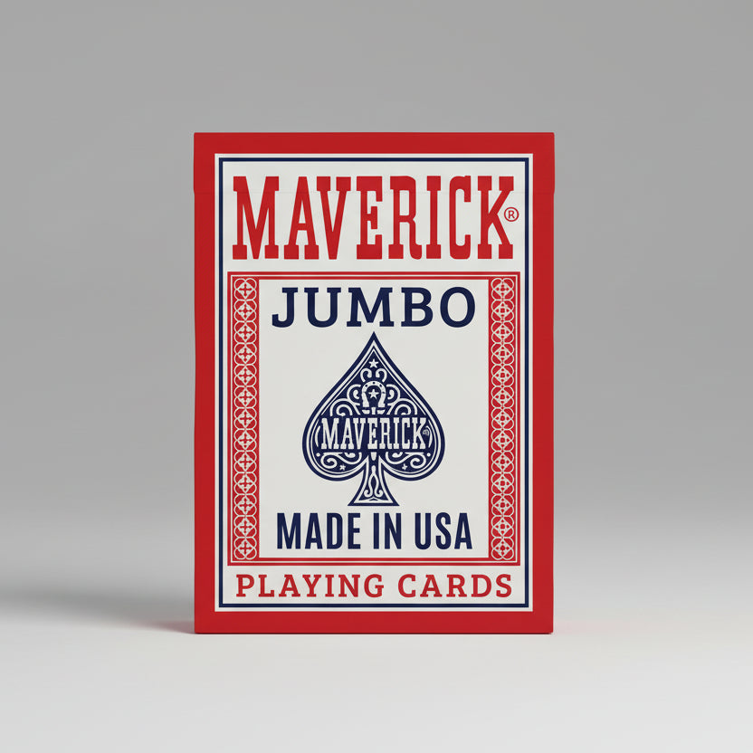 Maverick Playing Cards Brick (12 Decks, Red & Blue) – Jumbo Index – Made in USA