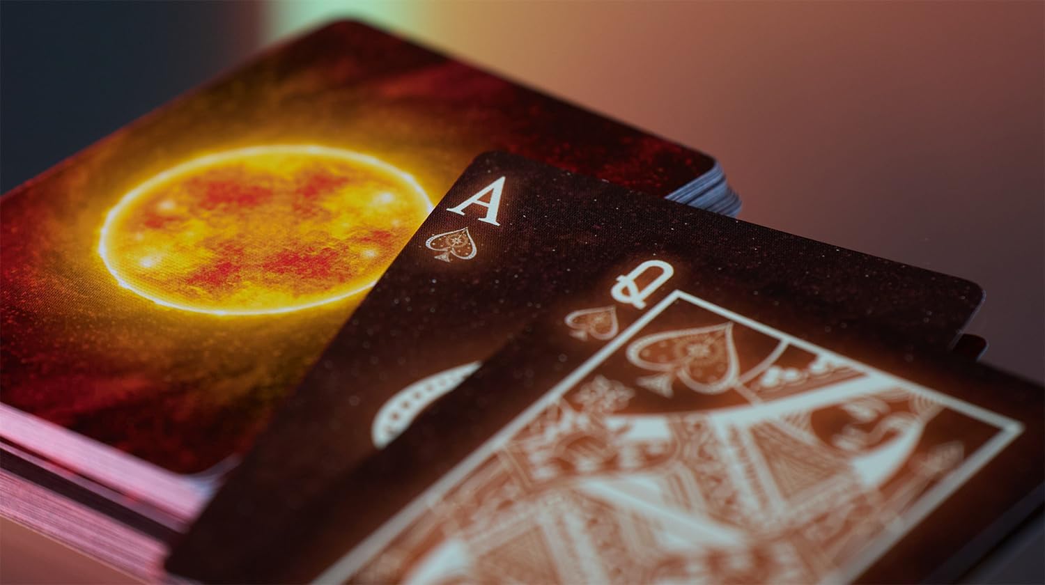 Bicycle Stargazer Sunspot Playing Cards – Cosmic Sun Design