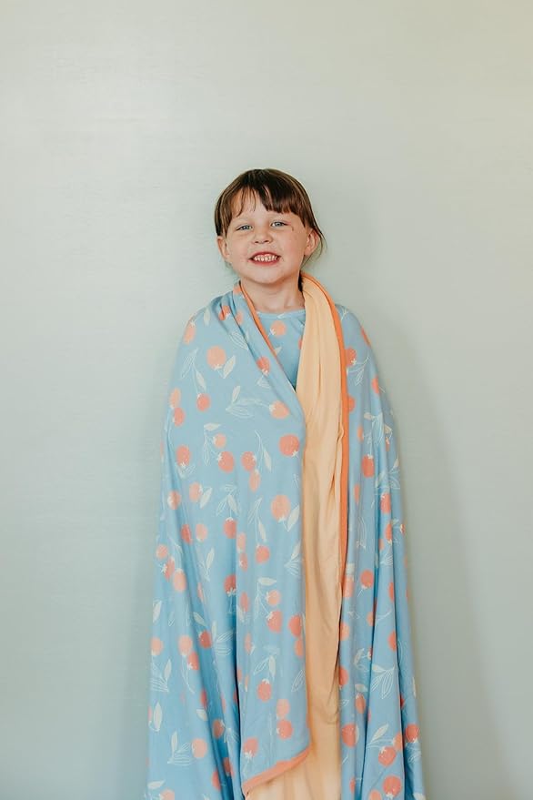 Copper Pearl Jumbo 3-Layer Baby Blanket: Soft Baby Quilts for Boys and Girls | Breathable, Cozy, Toddler Blanket | Baby Quilt for Newborns | 46x46 Premium Polyester/Rayon | Clementine