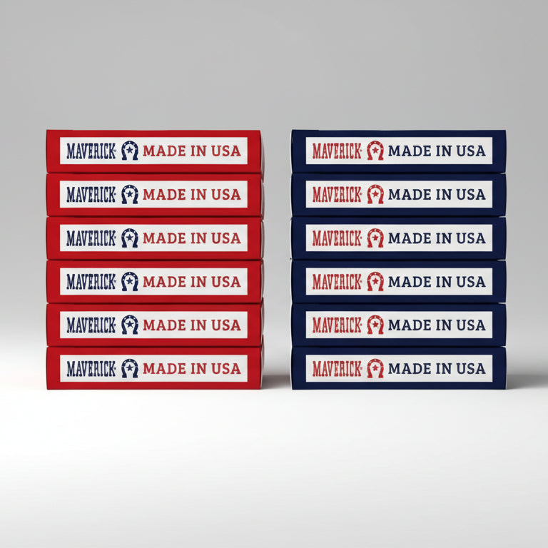 Maverick Playing Cards Brick (12 Decks, Red & Blue) – Standard Index – Made in USA