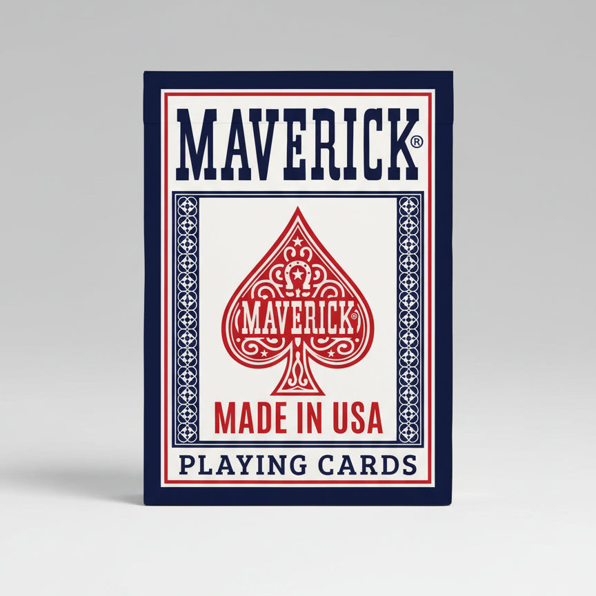 Maverick Playing Cards – Standard Index – Made in USA – Red or Blue Deck
