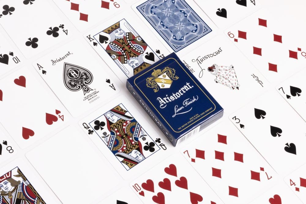 Aristocrat Poker Playing Cards – Standard Index (Red & Blue)