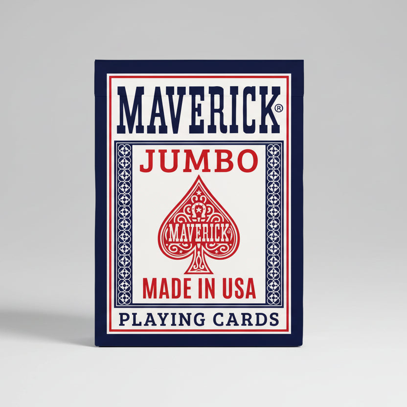 Maverick Playing Cards Brick (12 Decks, Red & Blue) – Jumbo Index – Made in USA