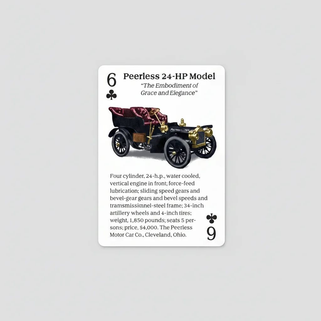 Turn of the Century Motor Cars Playing Cards