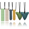 Chew Necklaces for Sensory Kids, 6 Pack Sensory Chew Necklaces for Boys and Girls with Autism, ADHD, SPD, Chewing (Morandi)