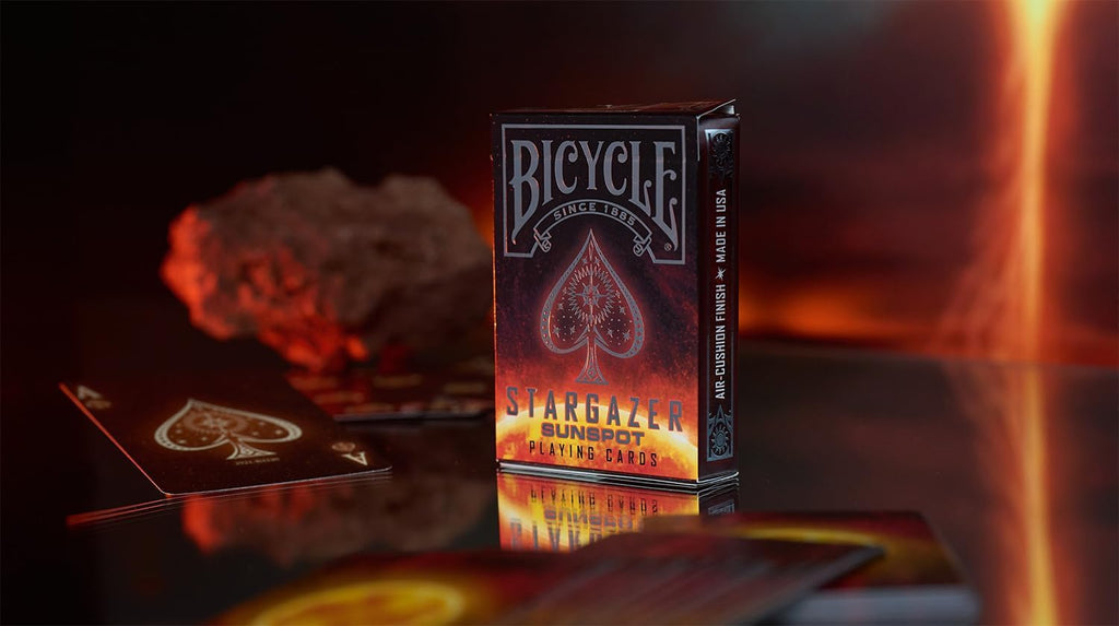 Bicycle Stargazer Sunspot Playing Cards – Cosmic Sun Design