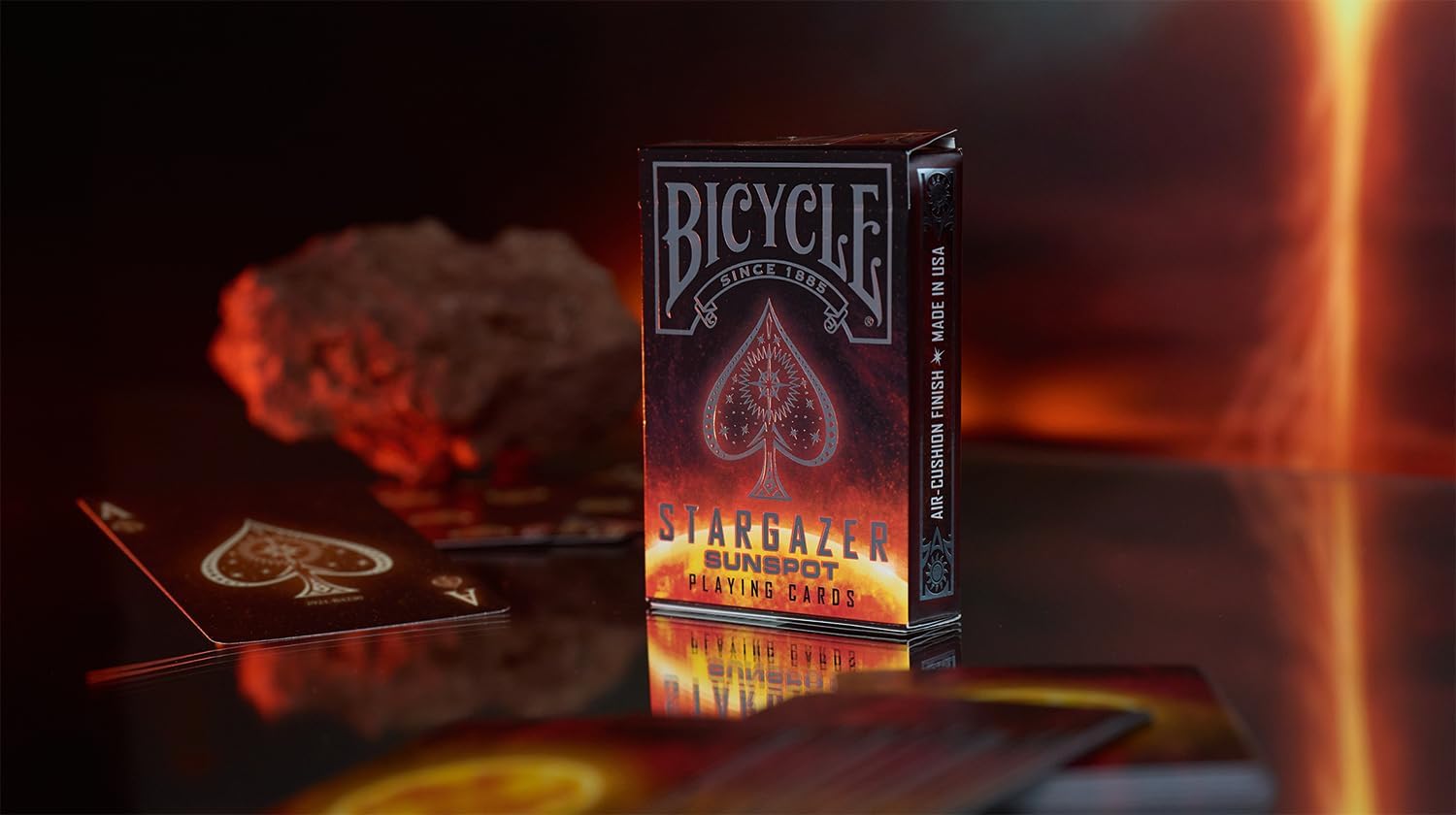 Bicycle Stargazer Sunspot Playing Cards – Cosmic Sun Design