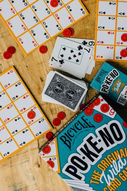 Bicycle PO-KE-NO Original Card Game – 12 Boards, 200 Chips & Deck