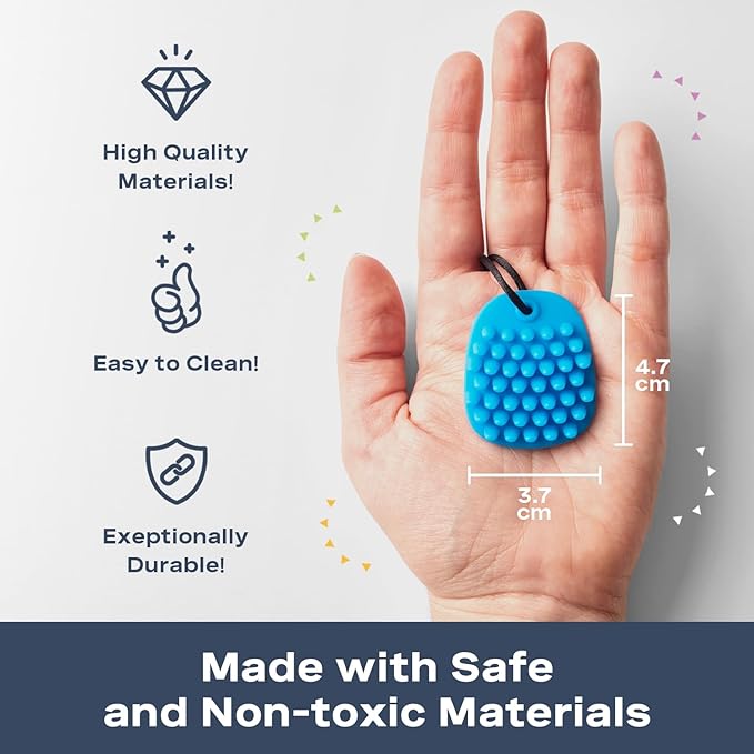 Chewy Necklace Sensory Aid for Kids, Ideal Teething Toy Made from Soft, Smooth, Food-Grade Silicone for Relief and Stimulation. Provides Comfort and Gentle Support for Children.