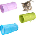 iCAGY Foldable Spiral Cat Tunnel - Indoor Toy for Small Cats, Kittens, and Rabbits - Tube for Interactive Play and Outdoor Fun - Pet Toy 20" 3 Pcs （Light Pink, Light Green, Sky Blue）
