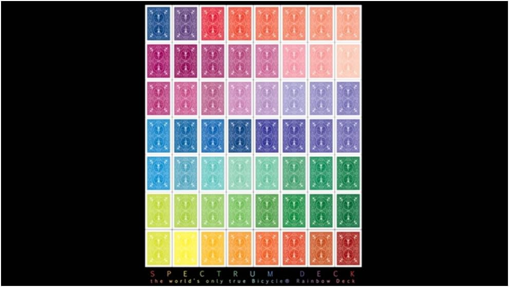 Bicycle Spectrum Playing Cards – World's First True Rainbow Deck