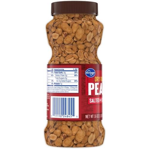 Kroger Salted Dry Roasted Peanuts 16 oz
