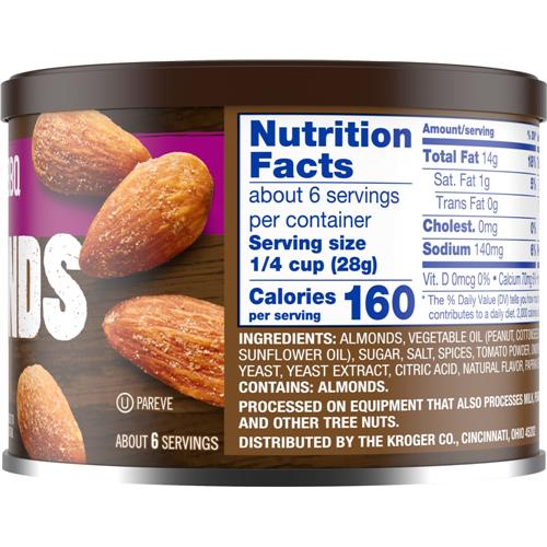 Kroger Sweet BBQ Almonds 6 oz