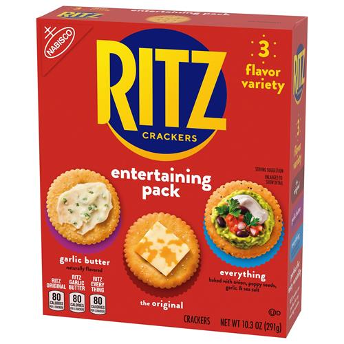 Ritz Crackers Entertaining Variety Pack With Original, Everything, And Garlic Butter Crackers, Snacks For Kids And Adults, Party Snacks, 10.3 Oz