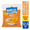 Kroger Cheddar & Sour Cream Ripples Potato Chips Family Size 12.5 oz
