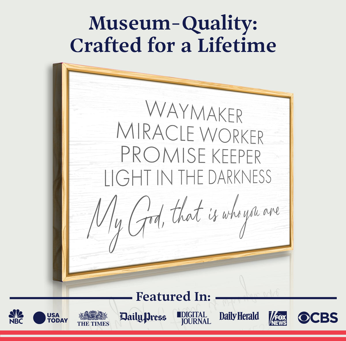 My God Way Maker Miracle Worker Faith Sign II
