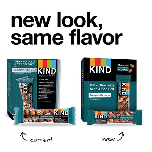 Kind Nut Bars, Dark Chocolate Nuts And Sea Salt, Healthy Snacks, Gluten Free, Low Sugar, 6G Protein, 6 Count