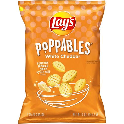 Lays Poppables White Cheddar Flavored Potato Snacks, 5 Oz